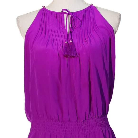 Lilly Pulitzer Minda 100% Silk Sleeveless Dress w/ Pintuck Pleats - Picture 6 of 10